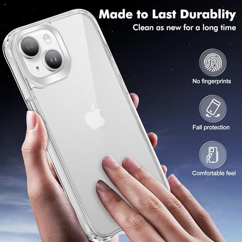 Shockproof Bumper Phone Cover for iPhone 15 (Clear)