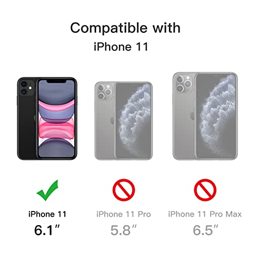 Matte Case for iPhone 11, Shockproof, Translucent (Black)
