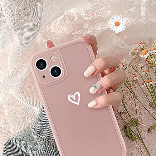 Cute Love Heart Pattern iPhone 13 Silicone Case