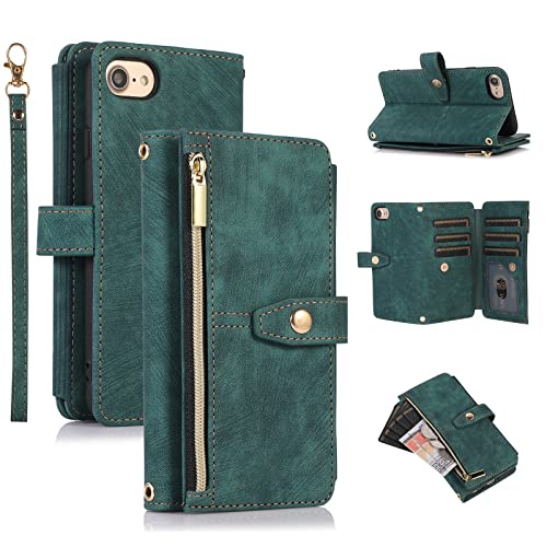 iPhone 7/8 Plus Wallet Case, Vintage Green