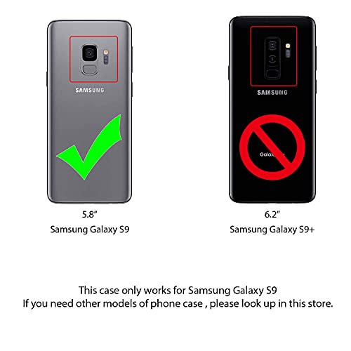 Samsung Galaxy S9 Leather Flip Wallet Phone Case