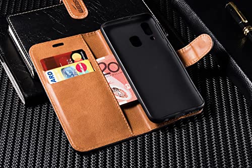 Samsung Galaxy A12 Case: Premium Leather Folio with Kickstand
