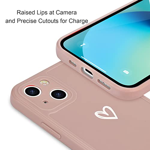 Cute Love Heart Pattern iPhone 13 Silicone Case