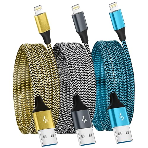 Nylon Braided iPhone Charger Cable - 3Pack 6FT