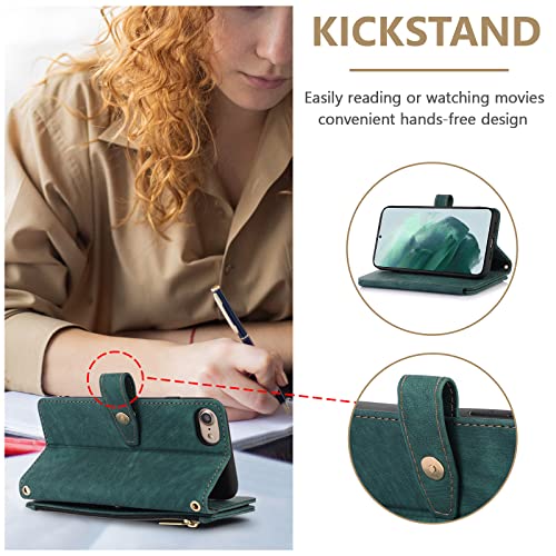 iPhone 7/8 Plus Wallet Case, Vintage Green