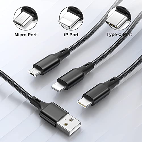 AVIWIS 3-in-1 Multi Charger Cable - 1.2M Black