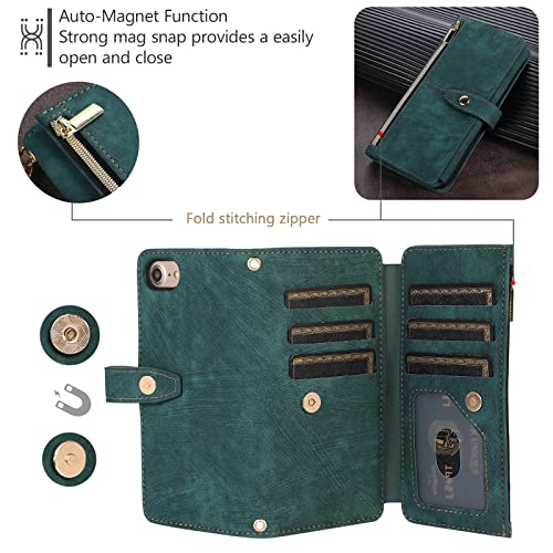 iPhone 7/8 Plus Wallet Case, Vintage Green