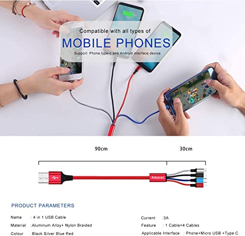 4-in-1 Fast Charging Multi Charger Cable