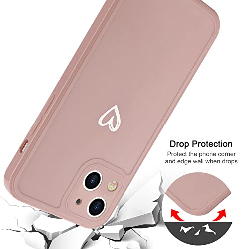 Cute Love Heart Pattern iPhone 13 Silicone Case