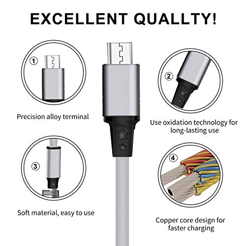 Amuvec 4-in-1 Fast Charging Cable for iPhone, Samsung