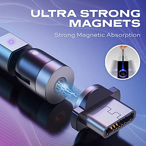 360 Magnetic USB C Charging Cable, 3-in-1, 3ft/1m