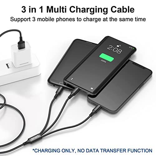AVIWIS 3-in-1 Multi Charger Cable - 1.2M Black