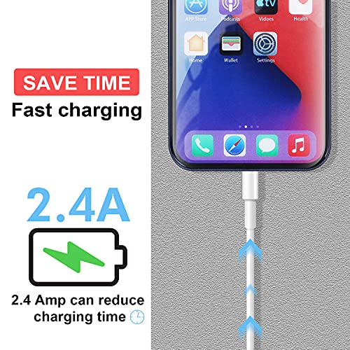 2 Pack Apple MFi Certified iPhone Charger Cable