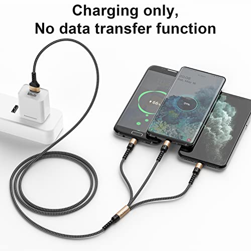 RAVIAD 3-in-1 Nylon Braided Multi Charger Cable
