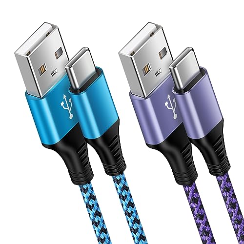 Fast Charging USB C Cable for Samsung Galaxy and Google Pixel [2 Pack/6Ft]