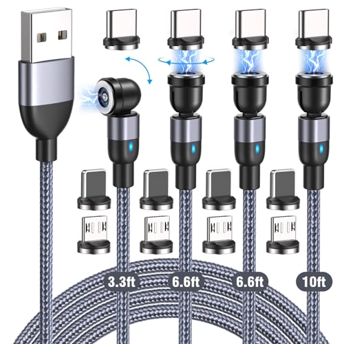 540° Rotating Magnetic Charging Cable - 4-Pack
