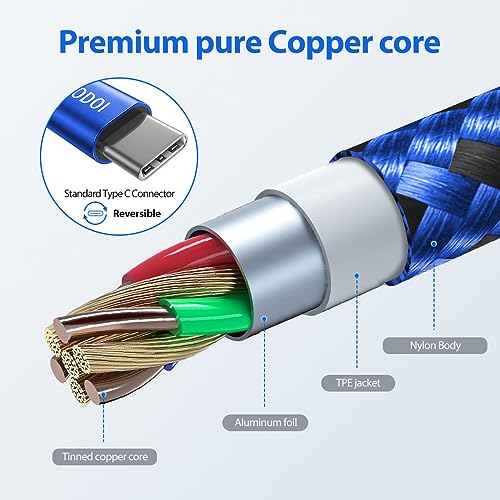 Fast Charging USB Type C Charger Cable 3M/10FT - 3Pack