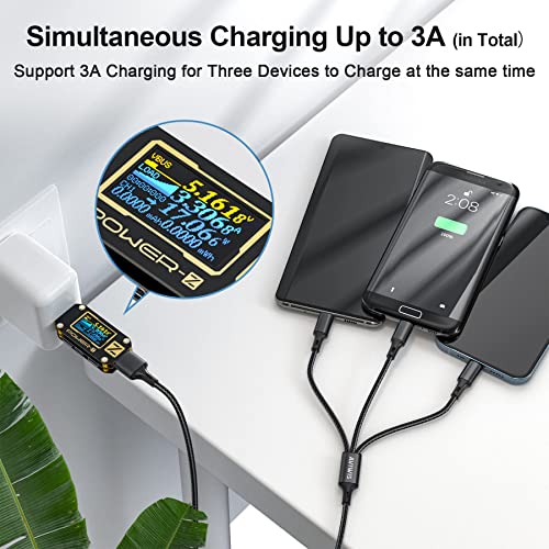 AVIWIS 3-in-1 Multi Charger Cable - 1.2M Black
