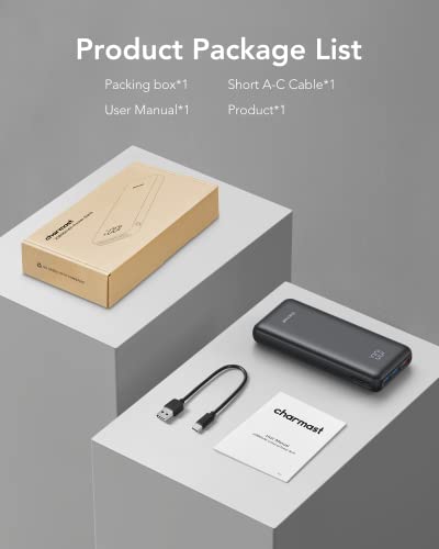 Charmast LED Power Bank: 23800mAh QC 3.0 PD 20W