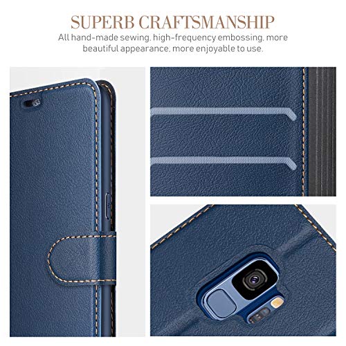 Samsung Galaxy S9 Leather Flip Wallet Phone Case