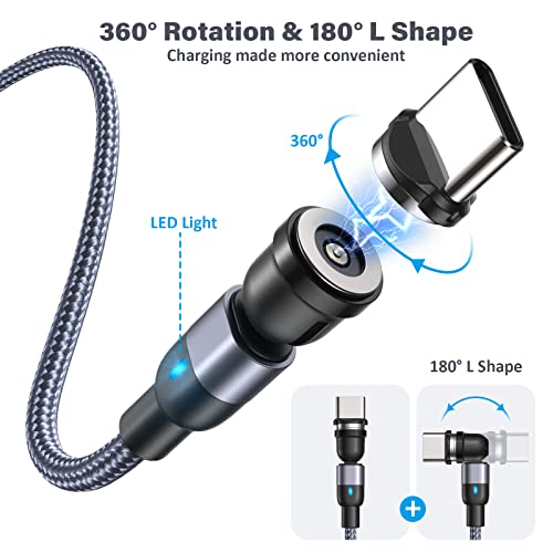 540° Rotating Magnetic Charging Cable - 4-Pack