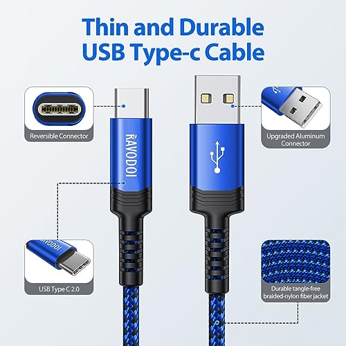 Fast Charging USB Type C Charger Cable 3M/10FT - 3Pack