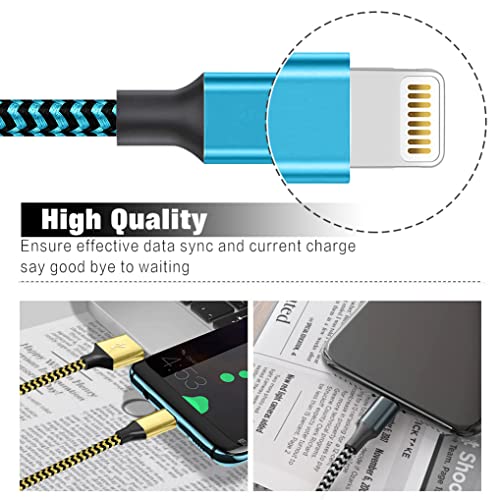 Nylon Braided iPhone Charger Cable - 3Pack 6FT