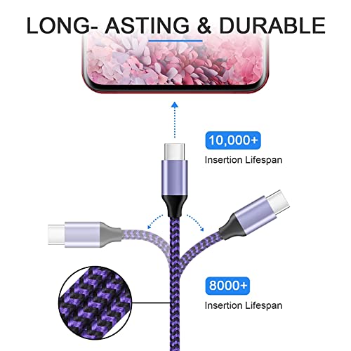 Fast Charging USB-C Cable 3-Pack - Samsung/Huawei Compatible