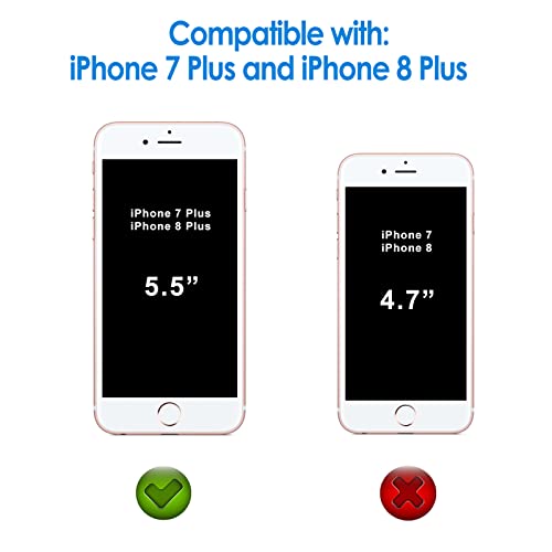 JETech iPhone 8 Plus/7 Plus Tempered Glass 2-Pack