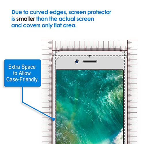 iPhone 8 and 7 Screen Protector, Tempered Glass, 2-Pack