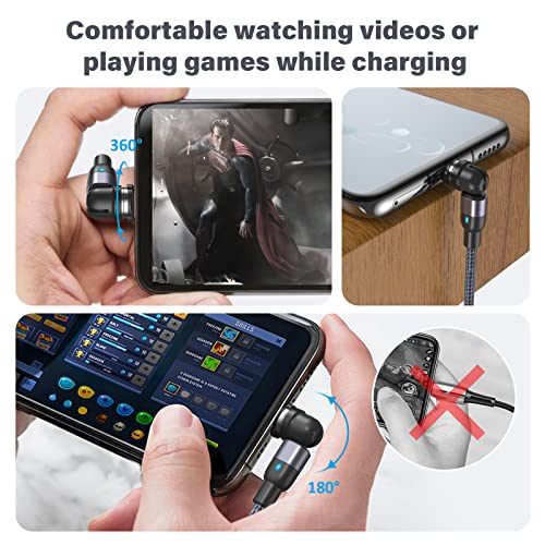 540° Rotating Magnetic Charging Cable - 4-Pack