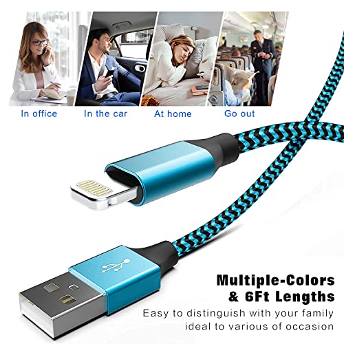 Nylon Braided iPhone Charger Cable - 3Pack 6FT