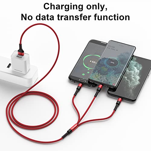 RAVIAD 3-in-1 Multi Charger Cable - 1.2M Nylon Braided