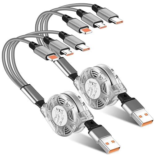 Multi Phone Charger Cable, 3 in 1 Retractable