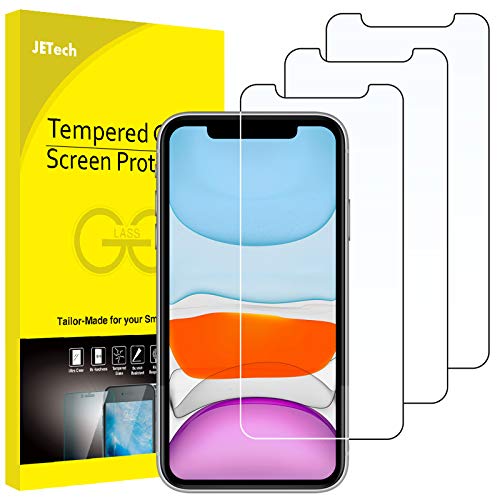 JETech Tempered Glass Screen Protector, iPhone 11/XR, 3-Pack