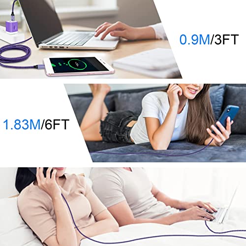 Fast Charging USB-C Cable 3-Pack - Samsung/Huawei Compatible