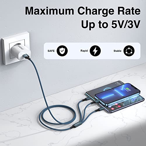 GIANAC Multi Charger Cable for iPhone & Android