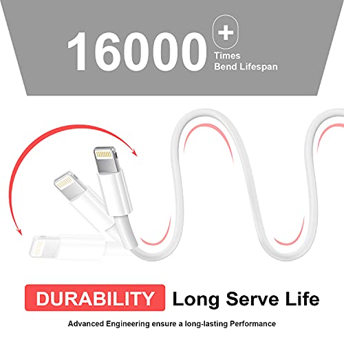 2 Pack Apple MFi Certified iPhone Charger Cable