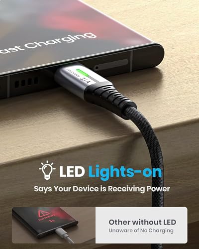 Fast Charging USB C Cable, 3-Pack (0.5+2+2m)