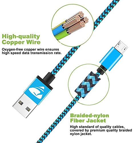 2M 3Pack Braided Micro USB Cable for Android