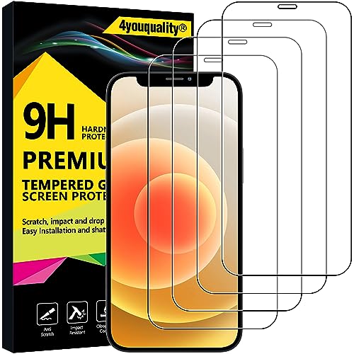 iPhone 12 & 12 Pro 4-Pack Tempered Glass Screen Protectors