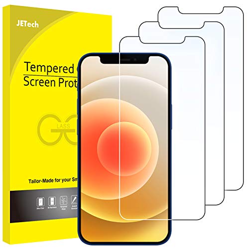 JETech 3-Pack Tempered Glass Screen Protector for iPhone 12/12 Pro