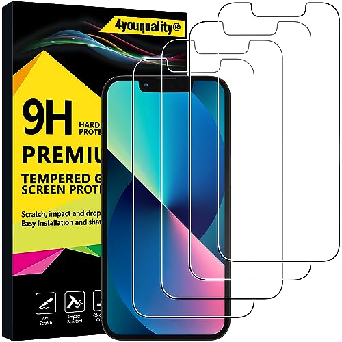 iPhone 14 & 13 Pro Tempered Glass Screen Protector - 4pk