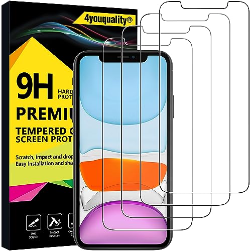 4-Pack Tempered Glass Screen Protector for iPhone 11/XR