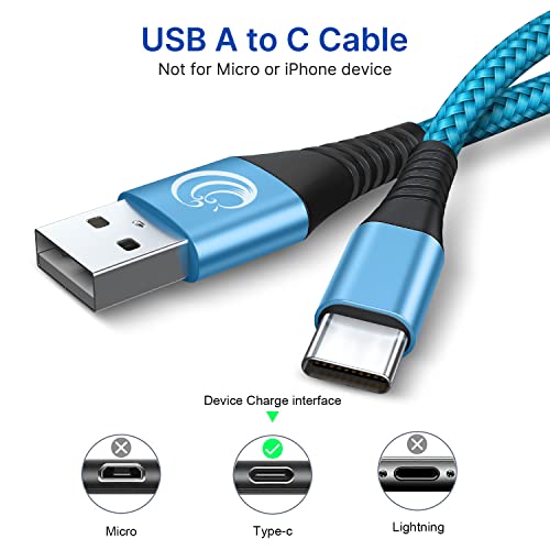 2M 3Pack Fast Type C Charger Cable