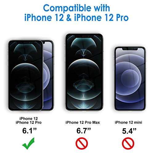 JETech 3-Pack Tempered Glass Screen Protector for iPhone 12/12 Pro