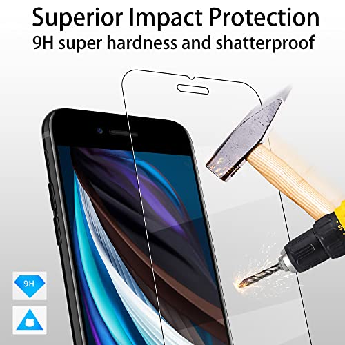 iPhone SE 3/SE 2 Tempered Glass Screen Protector, 2-Pack