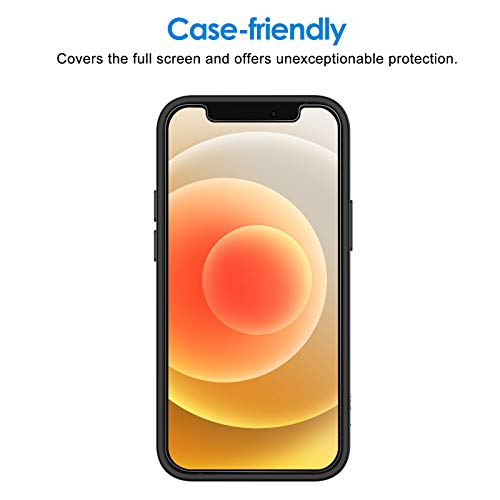 JETech 3-Pack Tempered Glass Screen Protector for iPhone 12/12 Pro