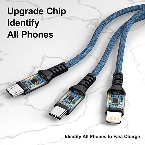 GIANAC Multi Charger Cable for iPhone & Android