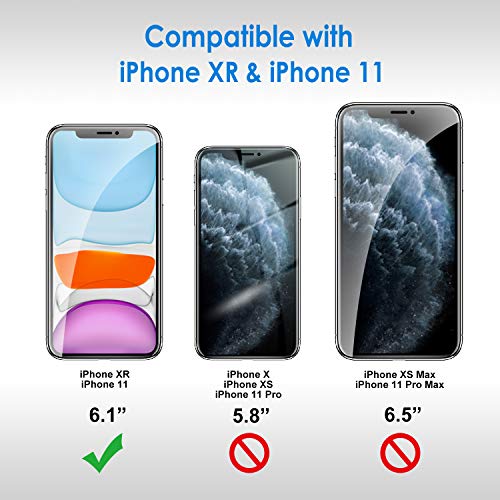 iPhone 11 & XR Screen Protector, Tempered Glass - 2 Pack